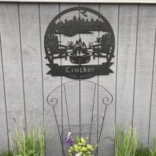 RealSteel Custom Metal Signs – Personalized Outdoor Wall Art, Wedding & Anniversary Name Plaque, Porch & Garden Decor, Campfire Monogram Yard Sign