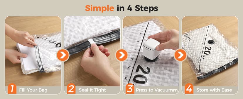 Nicetree 18-Pack Wireless Vacuum Storage Bags with Rechargeable Pump | 3 Sizes (20/24/28 Inch) Travel Vacuum Seal Bags for Clothing, Bedding & Seasonal Storage | Space Saver for Luggage