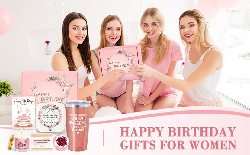Birthday Gifts for Women Happy Birthday Gifts Basket for Women Best Friend Birthday Gifts for Women Friendship Birthday Presents for Women Birthday gifts Ideas Box for Woman Sister Her Coworker Bestie