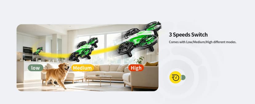 Holy Stone Mini FPV Drone with 1080P HD Camera for Kids & Beginners, RC Nano Quadcopter with Optical Flow Hover, Gesture Control, 3D Flips, 3 Batteries, Great Gift Toy for Boys and Girls, HS210P Green