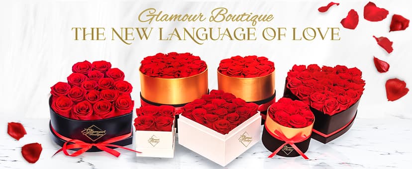 16 Flower Forever Heart Shape Box - Preserved Roses Gift for Her, Preserved Flowers, Red