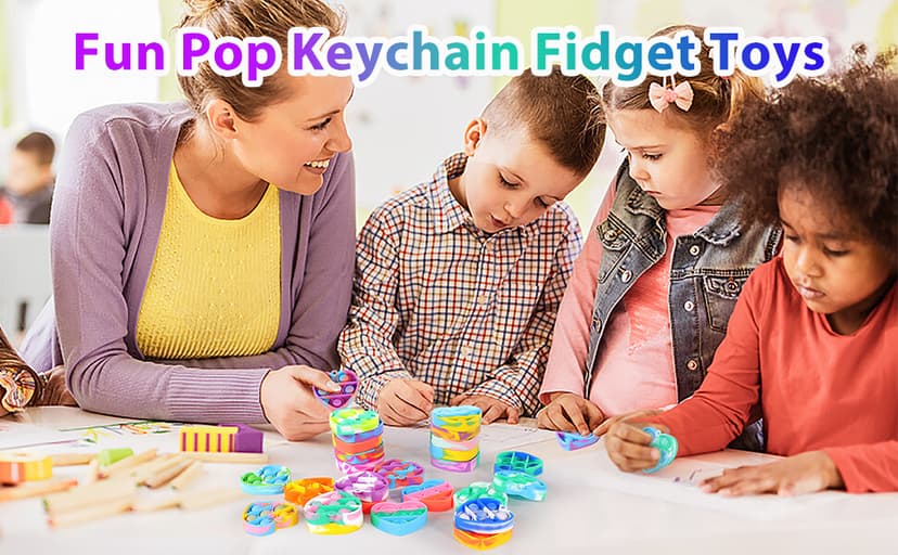 Valentines Day Gifts for Kids Classroom Prizes Student Mini Pop Keychain It Small Fidgets Birthday Goodie Bag Stuffers Filler Heart Pop Fidget Toys Bulk Its Valentine Party Favors for Kids 30 Pack B0BJNQMM9T