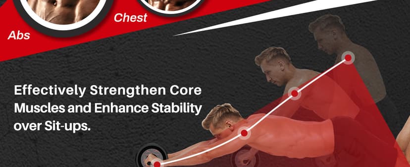 VINSGUIR Ab Roller Wheel, Abs & Core Workout Equipment for Home Gym with Knee Pad Accessories, Abdominal Wheel for Full-body Strength Training