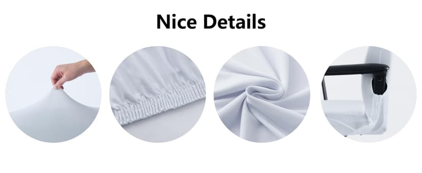 Water Resistant Stretch Computer Office Chair Cover with Durable Zipper Universal Washable Removable Spandex Rotating Boss Chair Slipcovers Anti-dust Soft Desk Chair Seat Protector for Dogs Cats Pets