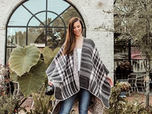 Moss Rose Women's Shawl Wrap Poncho Ruana Cape Open Front Cardigan Shawls for Fall Winter