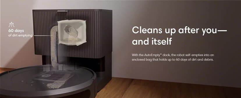 iRobot Roomba Vacuum 2 Essential Robot with AutoEmpty Dock, 3 Suction Levels, Latest Floor Tracking Sensors, and Compact Design (Black)