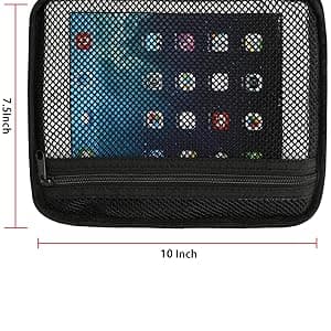 MATEIN Electronics Organizer Travel Case, Water Resistant Cable Organizer Bag for Travel Essentials, Gifts for Men, Storage Bag for Camera Accessories, Phone, Cord & Tablet, Black