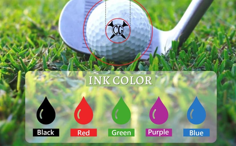 Custom Golf Ball Stamp Marker, Quick-Dry Self-Inking Golf Ball Personalized Stamp with Logo Monogram, Reusable Waterproof Golf Ball Marking Gift for Men Golfer & Dad Husband, Golf Balls Stamp