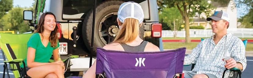 Kijaro Dual Lock Portable Camping Chairs - Enjoy the Outdoors with a Versatile Folding Chair, Sports Chair, Outdoor Chair & Lawn Chair - Dual Lock Feature Locks Position – Kawachi Purple
