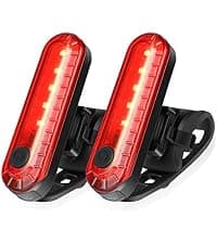 Ascher Ultra Bright USB Rechargeable Bike Light Set, Powerful Bicycle Front Headlight and Back Taillight, 4 Light Modes, Easy to Install for Men Women Kids Road Mountain Cycling B07FC9NRRR