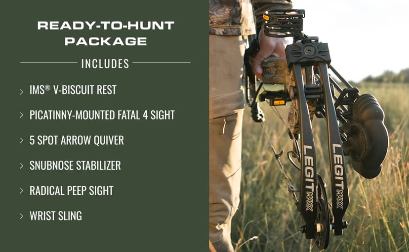 Bear Legit Maxx Ready to Hunt Compound Archery Bow, 70lb. Draw Weight