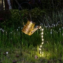 Solar Lights Outdoor Garden Decor, Large Hanging Waterproof Watering Can Landscape Lights Outside Decorations for Yard Front Porch Patio Backyard Gardening Gift for Mom Grandma Women Birthday