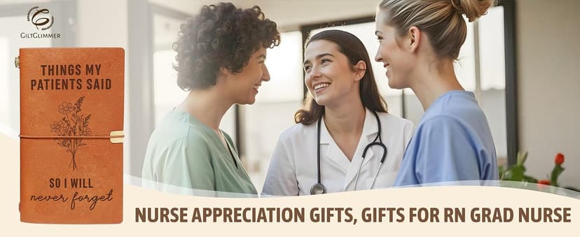 Nurses Appreciation Graduation Gifts for Women, LPN RN Nursing Student Gift for Nurses Week/Day, Engraved Refillable Notebook GiltGlimmer Nurse Gifts, Things My Patients Said Journal Leather Notebook B0GK6M9WZJ