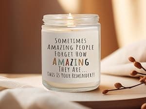 Christmas/Thank You/Inspirational Gift for Woman Her Friend Teacher Mom Girlfriend Sister Bestie, Stocking Stuffers, Lavender Craftique Gifts for Women, Birthday Gifts for Women- You're Amazing Candle B0DYMW78WD