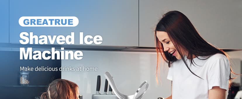 Shaved Ice Machine, Electric 3 Blade Snow Cone Machines, 380W Ice Crusher Machine, 286 lb/hr Ice Crusher, Ice Shaving Machine for Home and Commercial (Silver)