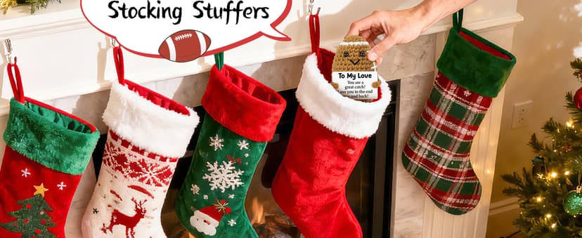 Birthday Gifts for Him Her Boyfriend Girlfriend, to My Love Handmade Emotional Crochet Football, Small Cute Anniversary Present for Him, Mini Romantic I Love You Gift for Husband Wife Couple