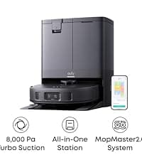 eufy L60 Robot Vacuum with Self Empty Station, Hair Detangling Technology, Up to 60 Days Hands Free Cleaning, 5,000 Pa Suction, Remove Hair, Dust