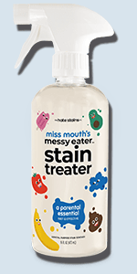 Miss Mouth's Messy Eater Stain Treater Spray - 16oz Stain Remover - Newborn & Baby Essentials - No Dry Cleaning Food, Grease, Coffee Off Laundry, Underwear, Fabric
