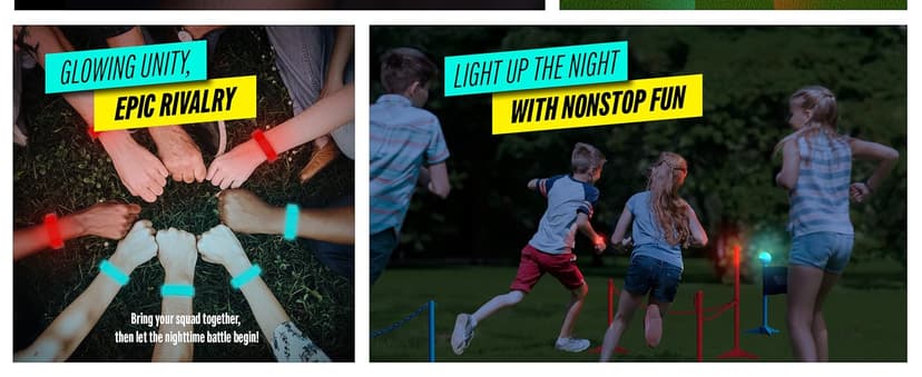 Capture the Flag Glow in the Dark Game Set - Yard Outdoor Games for Kids Ages 8, 10, 11, 12 Old - Fun Lawn Summer Family Game for Boys & Teen Boys,- Birthday Gifts - Camping and Backyard Adventures B0F9XHZSKG