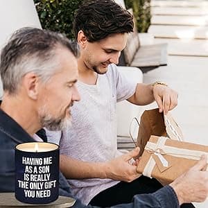 Birthday Gifts for Mom from Son - Mom Birthday Gifts from Son - Moms Gift Ideas from Son - Mother Gift, Funny mom Candle, 10 Oz Jar Lemongrass Scent