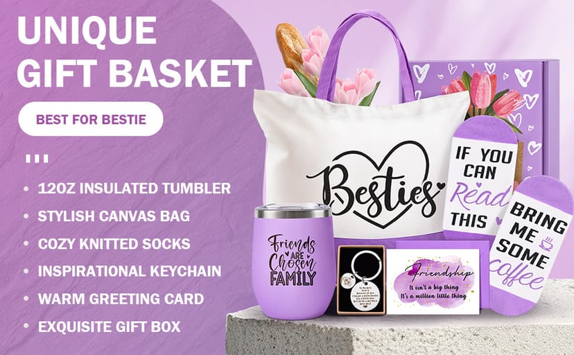 Best Friend Christmas, Birthday & Galentines Gifts for Women - Unique Sister, Friendship & BFF Gifts