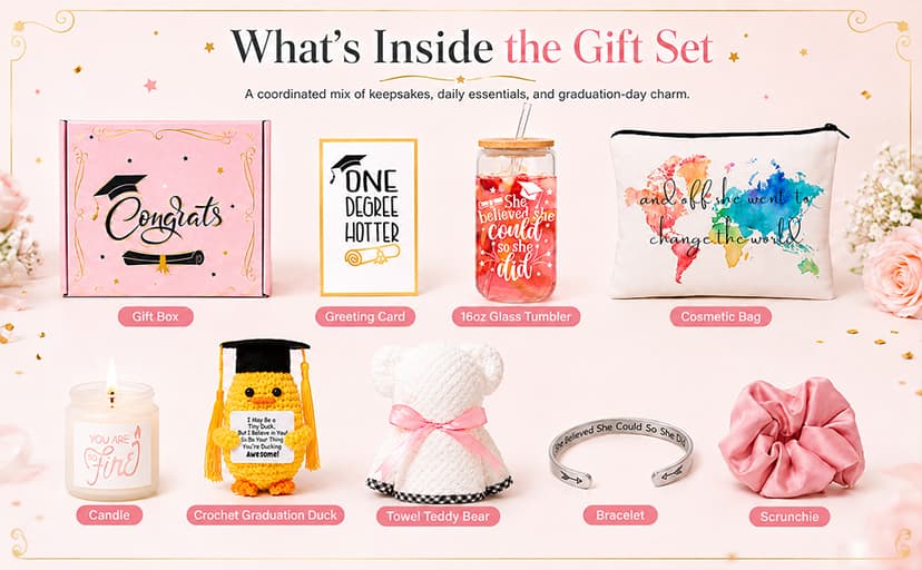 Frerdui Graduation Gift for Her, Class of 2026 Graduation Gifts Basket Box for Women, Senior High School College Grad Gift Set for Daughter Sister Friend, She Believed So She Did B0GVCLKH93