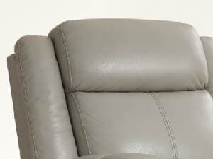 Watson & Whitely Genuine Leather Power Recliner Chairs for Adults, Wall Hugger RV Recliner with Power Headrest & Charging Ports, Electric Recliner Sofa Chair for Living Room, Grey