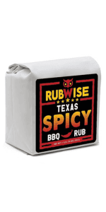 RubWise Texas Style BBQ Rub Gift Set (6 x 1 lb bags) | Meat Spice and Seasoning Variety Pack | Smoking & Grilling Gifts for Men | Brisket Rubs, Chicken, Pork, Hickory, Spicy, El Jefe | Shaker Included