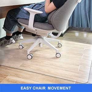 Kuyal Clear Chair mat for Hard Floors 36 x 48 inches Transparent Floor Mats Wood/Tile Protection Mat for Office & Home (36" X 48" Rectangle)