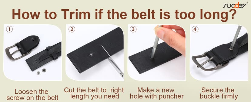 SUOSDEY Women Belts For Jeans Dresses Pants Ladies Leather Waist Belt with Elegant Buckle, Width 1.3"