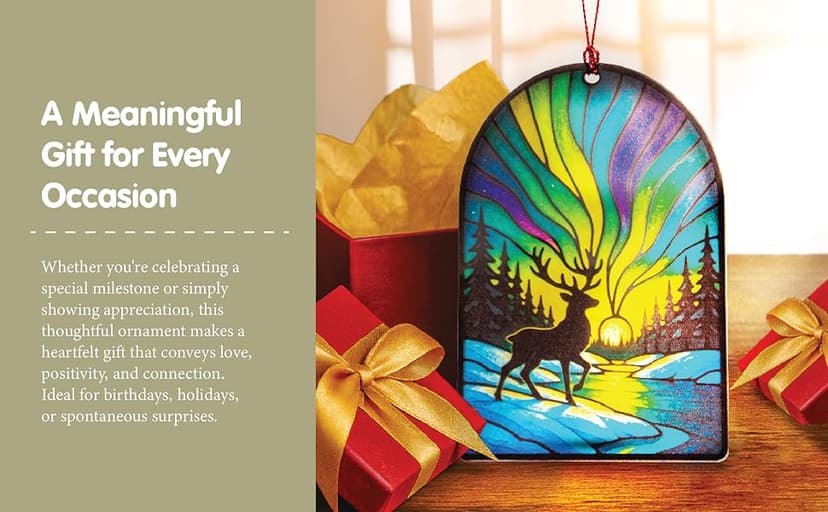 Christmas Ornaments 2025 – Hummingbird Suncatcher Window Hanging Decoration, Hummingbird Christmas Ornament for Holiday Tree, Unique Handmade Gift Idea, Beautiful Glass Style Ornament for Bird Lovers