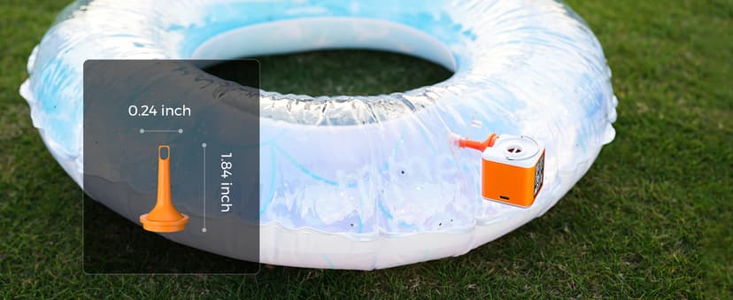 Portable Air Pump for Inflatables, 2400mAh Ultra Powerful Mini Air Mattress Pump with Camping Light, 4.5kPa Electric Air Pump Camping Gear for Pool Float, Air Mattress,Vacuum Storage Bags