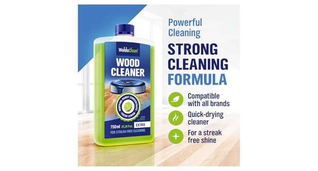 WoldoClean Robot Mop Floor Cleaner Concentrate - safe for Sealed Hardwood, Laminate & LVP Vinyl, 25oz for 75-150 uses