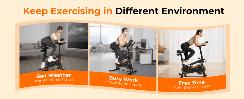 OWLSKY Exercise Bike with APP, Stationary Bike for Home, 300 lbs Capacity Quiet Indoor Cycling Bike Gym Cardio Workout, Adjustable Seat & Tablet Holder