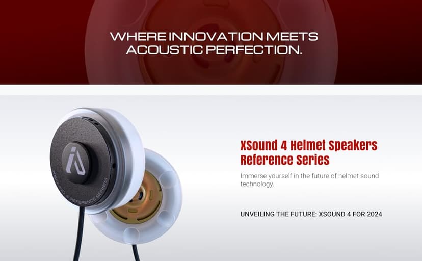 I A S U S High Def XSound 4 Helmet Speakers - Motorcycle Snowboard Helmet Speakers - Works with Most Comms with Earbud Ports – Includes Accessories for Install