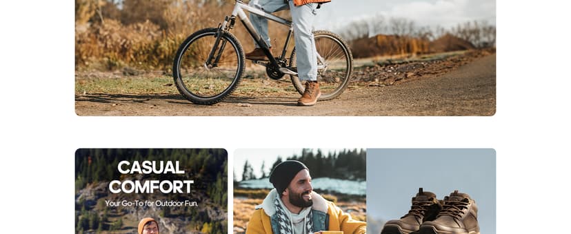 NORTIV 8 Men's Hiking Boots Lightweight Fashion Casual Chukka Ankle Boots Elevation