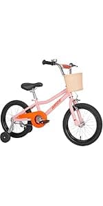 WEIZE Kids Bike,14 16 20 Inch Children Bicycle for Boys Girls Ages 3-12 Years Old, Rider Height 32-60 Inch, Coaster Brake, Multiple Color Options