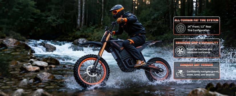 Malzahar Electric Dirt Bike for Teens Adults, 3500W, 40MPH & 60 Miles Electric Motorcycle, 48V/23.4AH Removable Battery, Hydraulic Brakes & Full Suspension, Mountain Off-Road E Dirt Bike for Age 13+