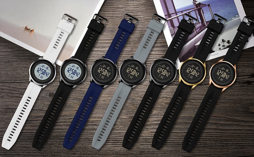 COSSINIGE Mens Digital Waterproof Military Watch for Men Black Dive Tactical Sports Minimalist Ultra-Thin Wrist Watch