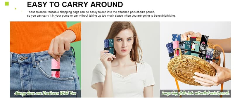 BeeGreen Reusable Grocery Bags Foldable 12 Pack Large Cute Totes - Heavy Duty Washable Holiday Cloth Gifts Bag with Handles, Reusable Gift Bulk Shopping Bags for Groceries for Women Animal Lover