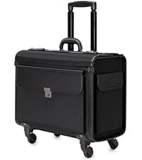 Alpine Swiss Mens Briefcase | Expandable Genuine Leather Attache Briefcase For Men | Dual Combination Lock Business Case