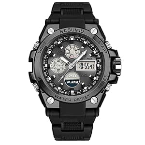 BASUMIU Military Tactical Watches for Men Luxury Black Digital Work Mens Watches Sport Dive Men's Wrist Watches Waterproof Cheap