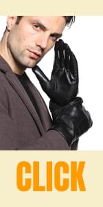 FEIQIAOSH Winter Leather Gloves for Women, Premium Sheepskin Warm Gloves for Cold Weather, Fleece Lining Touch Screen Glove