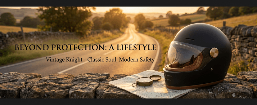 Retro Motorcycle Helmet for Adults?Vintage Full Face Helmet with Ventilation System, Waterproof Design for Motorcycle Riding