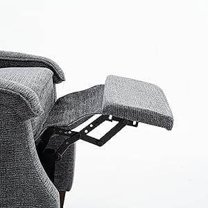 VKNOW Recliner Chair, Fabric Recliner with Soft Armrest, Home Theater Seating with Adjustable Push Back and Lumbar Support, Single Sofa for Adults, Lounge Chair for Living Room, Bedroom(Green)