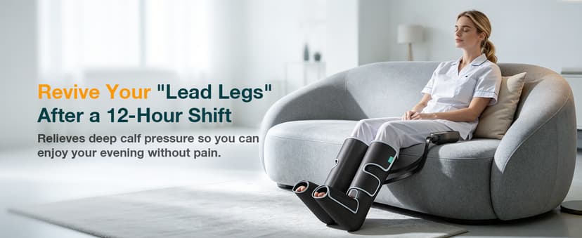 Leg Massager with Heat and Compression Helpful for Vericose Veins, Fatigue, Cramps, Swelling, Edema ALLJOY Leg Massager for Circulation and Pain Relief FSA,Gifts for Men Women B0DH1GWKJ6