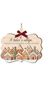 Neighbor Christmas Ornament 2025 – Neighbor for Women Men, Friendship Ornament for Bestfriends, Merry Christmas Next Door Neighbor Gift Idea, Wooden Hanging Tree Decoration