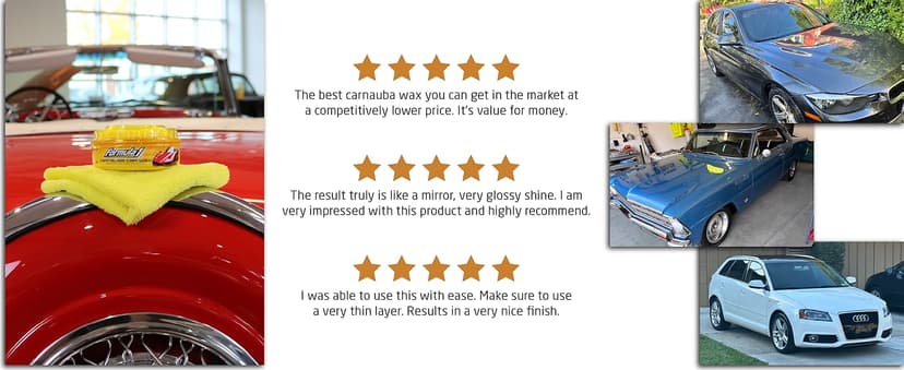 Formula 1 Carnauba Car Wax Paste - High-Gloss Shine - Polish for Car Detailing to Shine & Protect – Remove Haze and Paint Swirls w/ Micropolishing Agents – Car Cleaning Supplies (8 oz)