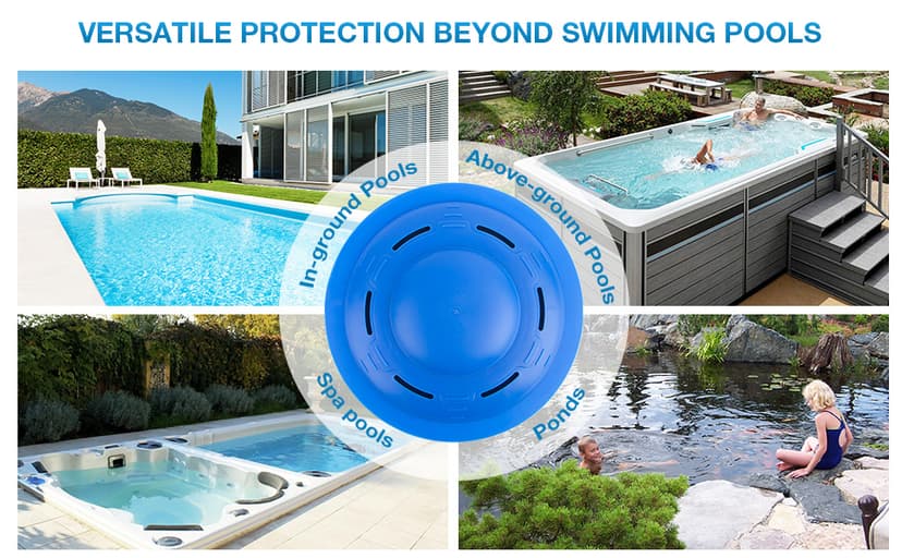 Pool Alarm for Inground & Above Ground Pools, Floating Pool Safety Alarm with Loud Alert, Adjustable Sensitivity, Easy Setup Protection for Kids and Pets, Pool Security System, Navy