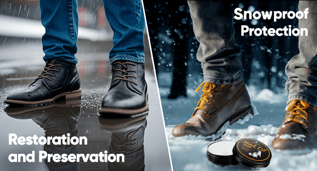 Feilove 4-in-1 Mink Oil Leather Conditioner and Cleaner 3.52 oz - Premium Waterproof Formula for Boots and Shoes